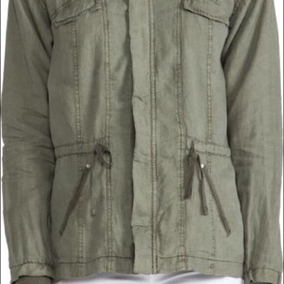 Michael Stars Anthropologie Trendy Military Linen Coat Women’s S - Picture 5 of 8
